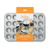 Moule à cupcake en acier 38,5 x 26 cm - Decora - 24 cavités