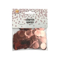 Cercles de confetti rose-doré 15 g