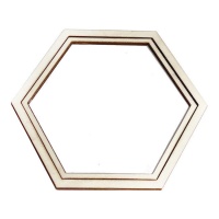 Cadre à broderie hexagonal en bois 14 x 16 cm - Casasol