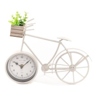Horloge de table vélo crème - DCasa
