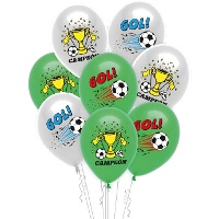 Ballons en latex thème football - lot de 8, 30 cm
