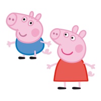Peppa pig et George Silhouettes 30 cm - 2 unités