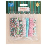 Kit de sprinkles de Noël pastel - PME - 52 g