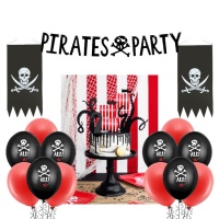 Pack de décoration pour la fête des pirates - 25 pièces