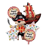 Bouquet de joyeux anniversaire pirates - 6 unités