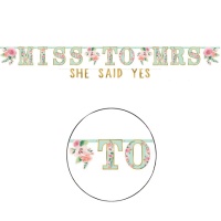 Miss To Mrs - She said yes 3 m garland