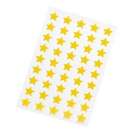 Autocollants jaunes à étoile unie 1,8 cm - 45 pièces