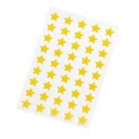 Autocollants en forme d'étoile jaune unie 1,8 cm - 45 pièces