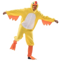 Costume de poulet jaune pour adulte