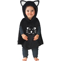 Poncho de chat noir pour bébé