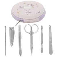 Ensemble de manucure de licornes rond - 6 pièces