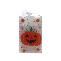 Sac transparent avec citrouilles d'Halloween 14 x 9 x 20 cm - 6 pcs.