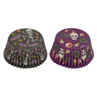 Capsules à cupcake assorties aux formes et squelettes d'Halloween - Decora - 36 pcs.