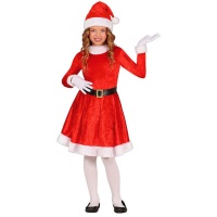 Costume de Père Noël avec ceinture pour filles