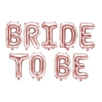 Ballon lettre rose doré Bride to Be 340 x 35 cm - PartyDeco