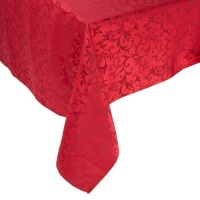 Nappe en tissu jacquard rouge 1,50 x 2,00 m
