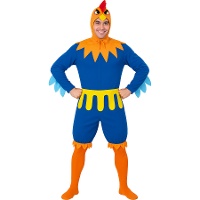 Costume de coq bleu pour homme