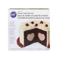 20.9 x 20.9 x 5.7 cm kit de moule de remplissage de coeur - Wilton - 2 pcs.