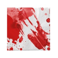 Serviettes de table sanglantes 16,5 x 16,5 cm - 30 pcs.