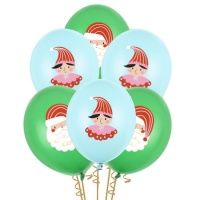 Ballons de Noël en latex Candy land 30 cm - PartyDeco - 50 pcs.