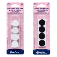 Velcro auto-adhésif sur disques de 2 cm - Ourlet - 8 paires