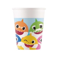 Gobelets compostables 200 ml Baby Shark - 8 pcs.