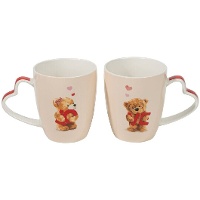 Lot de 2 mugs « Ours amoureux » - 384 ml