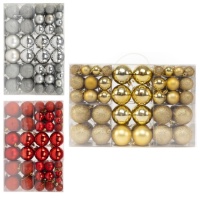 Boules de Noël de différentes tailles - 100 pcs.