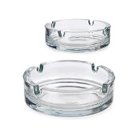 Cendrier transparent de 10,5 cm - 2 unités
