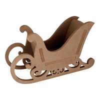 Silhouette de luge en bois MDF 22 x 38 x 13 cm