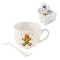 Tasse de Noël sucrée de 265 ml avec cuillère - 1 pc.