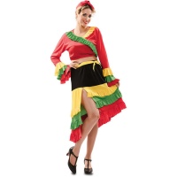 Costume de Rumbero rouge pour femmes