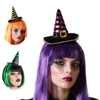 Mini-chapeau de sorcière à rayures