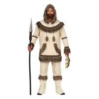 Costume d'esquimau arctique avec capuche pour hommes