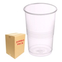 Gobelets réutilisables en plastique transparent de 1 L - 500 pcs.