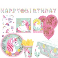 Set de table Licorne magique - 68 pièces