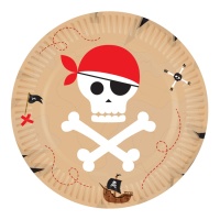 Pirates à la recherche d'un trésor assiettes 23 cm - 8 pcs.