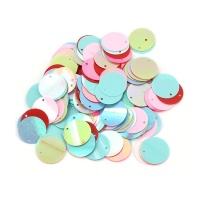 Paillettes cercle multicolore 2 cm - 15 gr