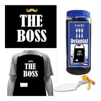 Kit tablier à moustache The Boss - 2 pièces