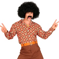 Chemise déguisement années 70 hippie à losanges