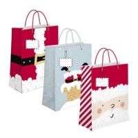 Sac cadeau de Noël rose assorti 42 x 30 x 10 cm - 1 pc. par 2,25 €