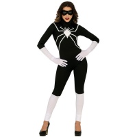 Costume d'héroïne d'araignée noire pour femmes