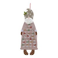 Calendrier de l'Avent Gnome de Noël avec bonbons 84 cm