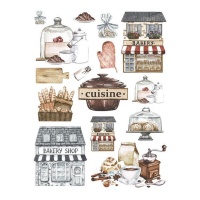 Papier de riz Cuisine 29,7 x 42,5 cm - Artis decor - 1 pc.