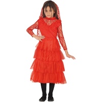 Déguisement de mariée rouge pour fille