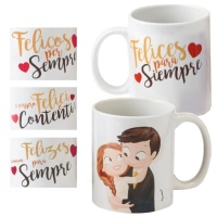Mug 325 ml Happily Ever After Bride and Groom - 1 pièce
