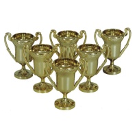 Mini trophées en or - 6 pièces