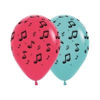 Ballons en latex Tik Tok Musical Notes 30 cm - 12 pcs.