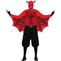 Costume de diable tatoué avec des ailes pour hommes
