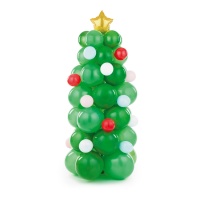 Couronne de ballons pour arbre de Noël - PartyDeco - 98 pcs.